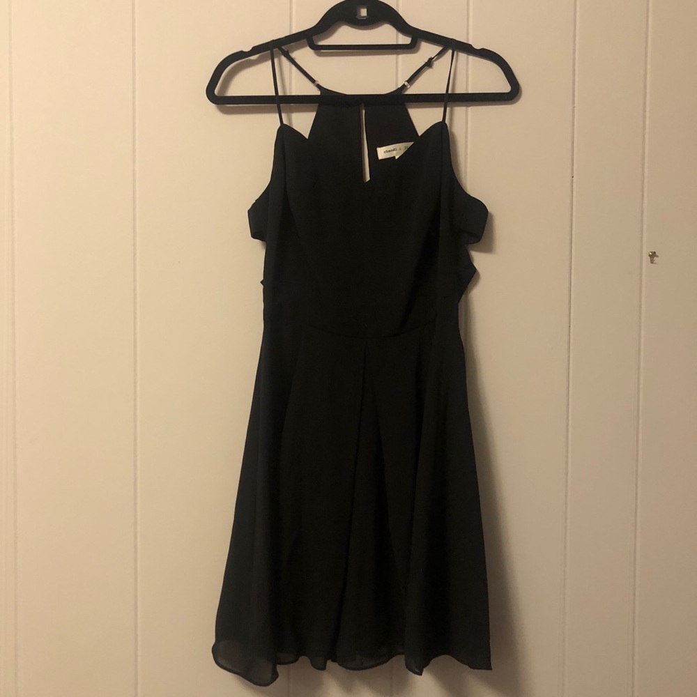 Black cut out side dress